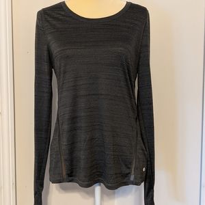 Layers "Qwick-Dry" top, charcoal gray, medium